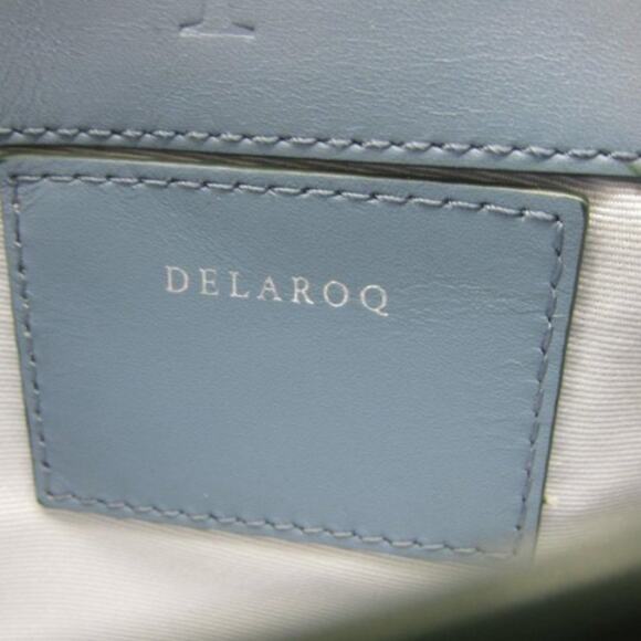 NWOT DELAROQ Troisième  BLUE LEATHER Crossbody  Bag - Picture 9 of 9